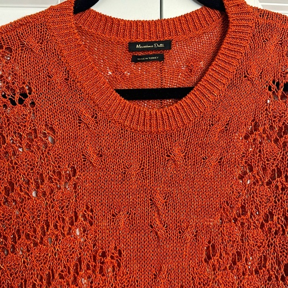 MASSIMO DUTTI orange knit sweater - Picture 1 of 7